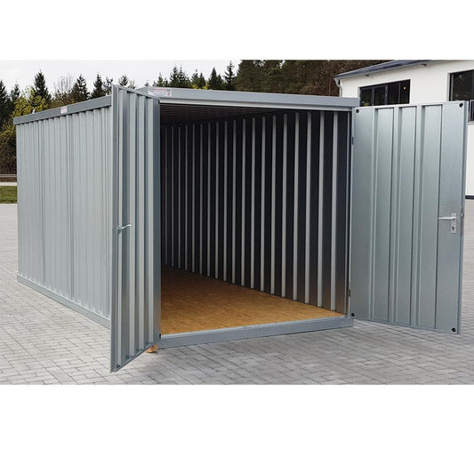 4m Materialcontainer- mit Doppelflügeltür und Kranösen 4100 x 2100 x 2100 mm