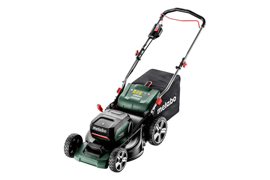 Metabo Akku-Rasenmäher RM 36-18 LTX BL 46 mit 2x 5,2 Ah Akkus und Lader ASC 145